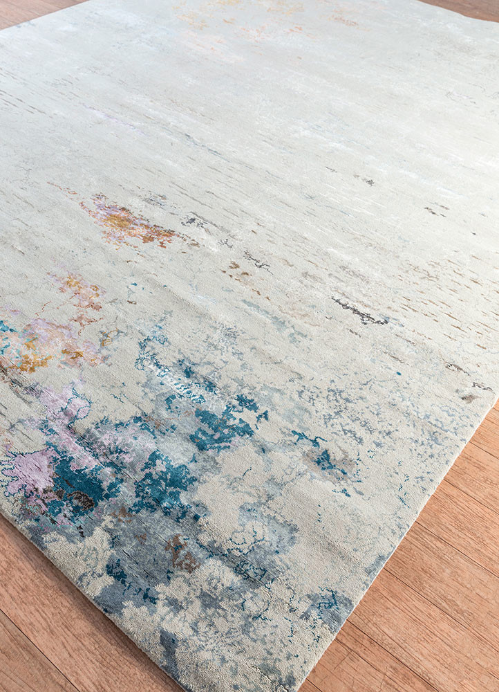 unstring by kavi ivory wool and bamboo silk Hand Knotted Rug - FloorShot unstring by kavi ivory wool and bamboo silk Hand Knotted Rug - FloorShot