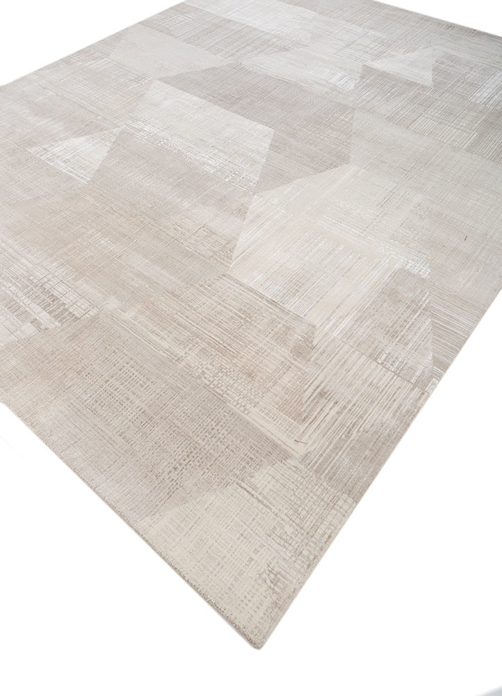 unstring by kavi ivory wool and bamboo silk Hand Knotted Rug - FloorShot unstring by kavi ivory wool and bamboo silk Hand Knotted Rug - FloorShot