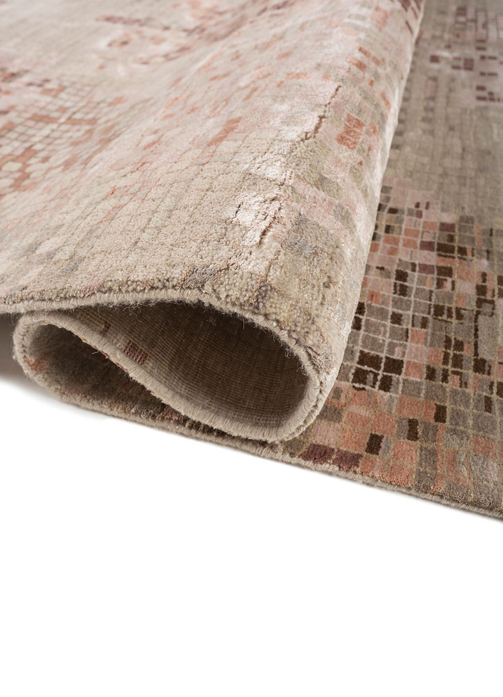 hidden by kavi ivory wool and bamboo silk Hand Knotted Rug - FloorShot