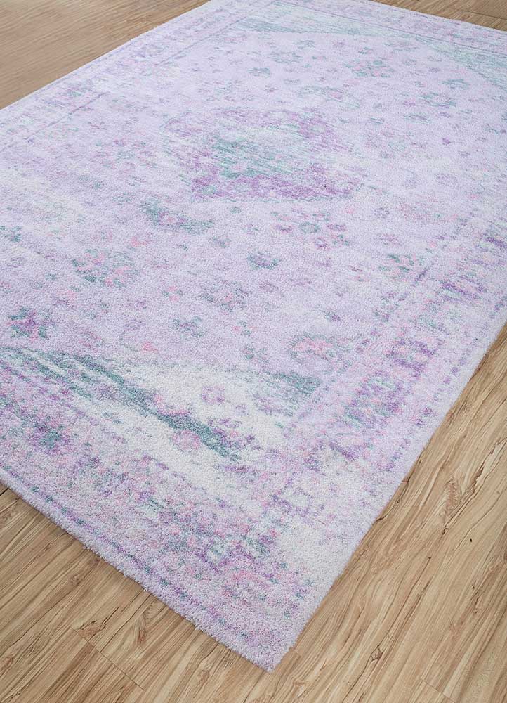 mythos pink and purple polyester Hand Tufted Rug - FloorShot