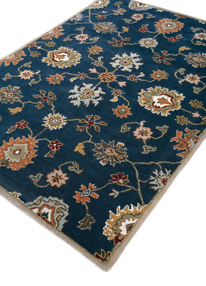 kasbah blue wool  Rug - FloorShot