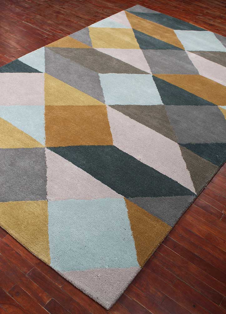 transcend multi wool Hand Tufted Rug - FloorShot