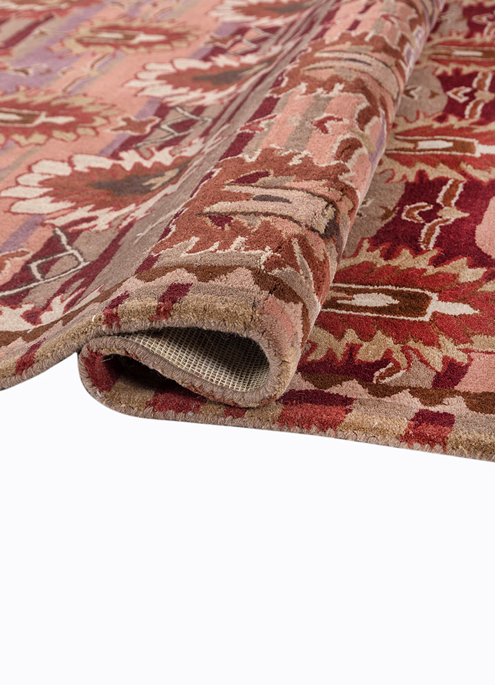 mythos beige and brown wool Hand Tufted Rug - FloorShot
