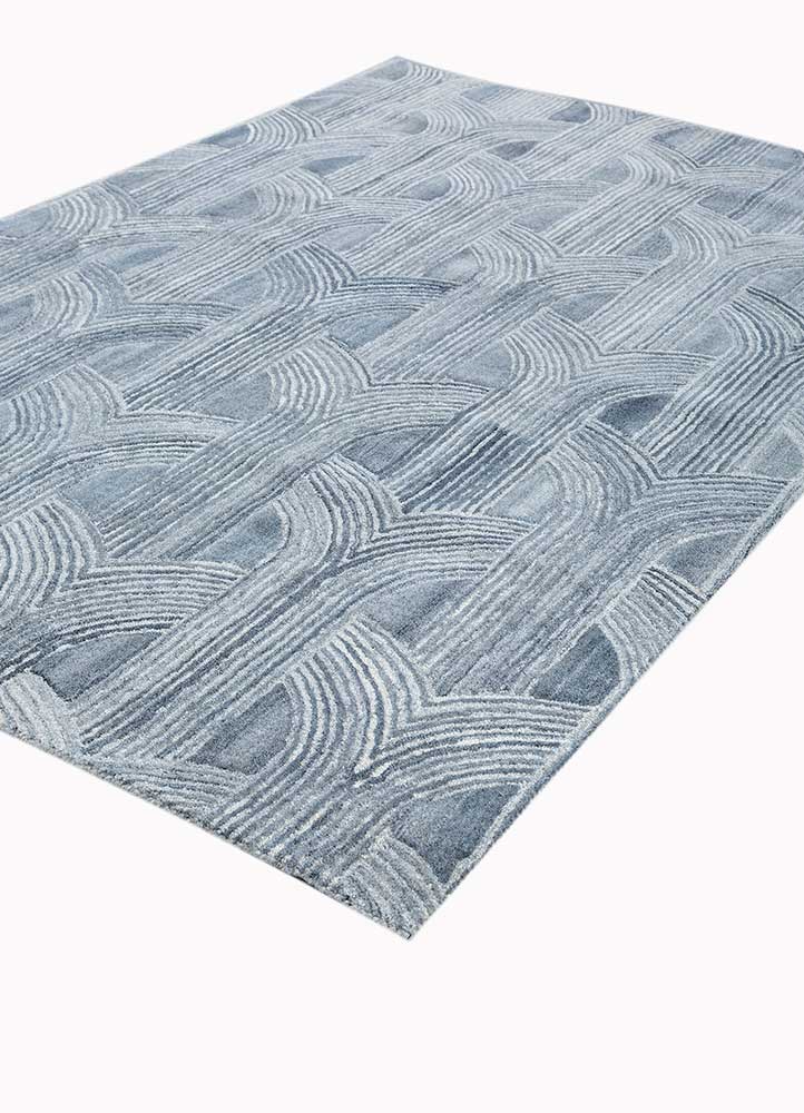 pathways blue wool Hand Tufted Rug - FloorShot pathways blue wool Hand Tufted Rug - FloorShot