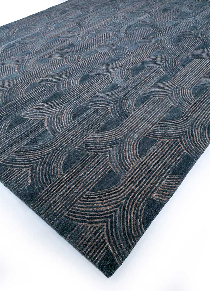pathways blue wool Hand Tufted Rug - FloorShot pathways blue wool Hand Tufted Rug - FloorShot