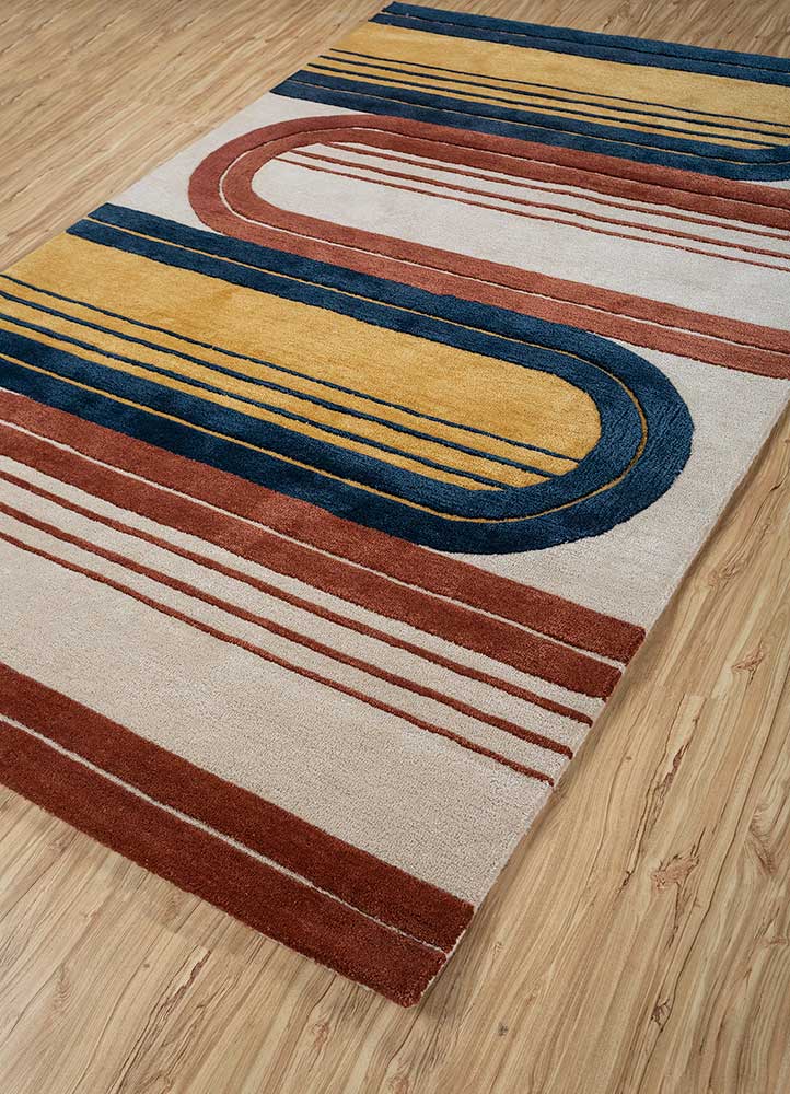 acar ivory wool and viscose Hand Tufted Rug - FloorShot