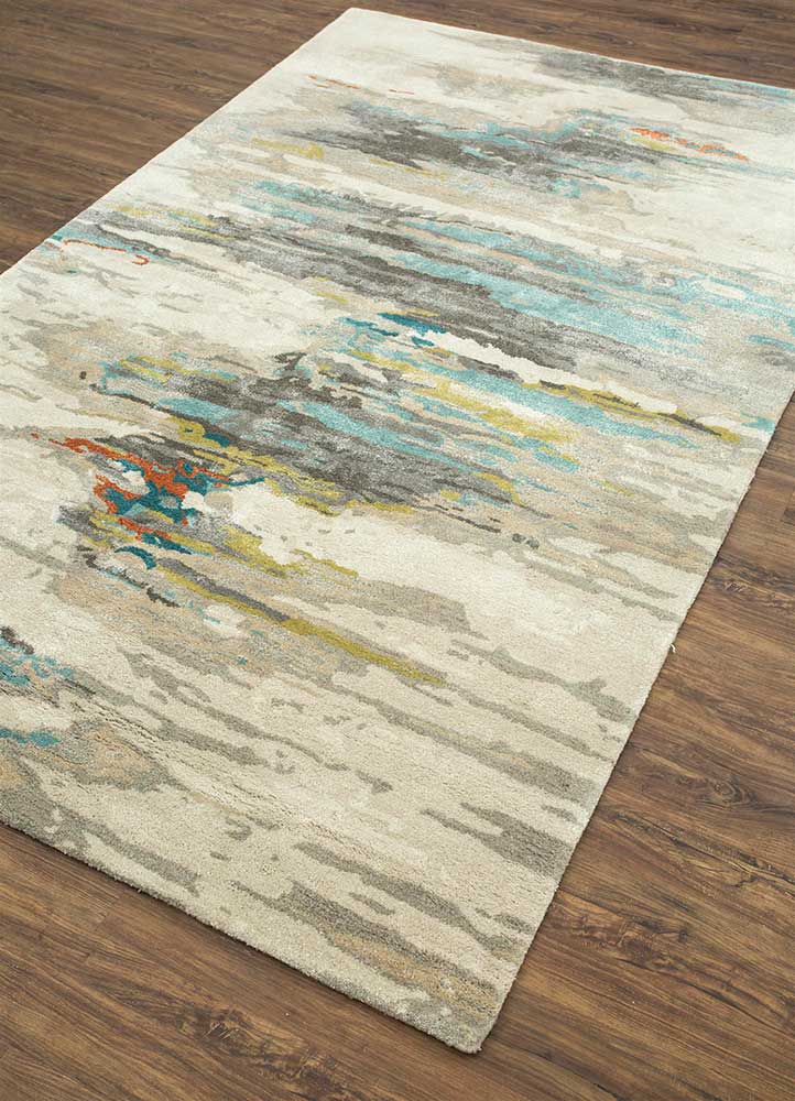 genesis ivory wool and viscose Hand Tufted Rug - FloorShot