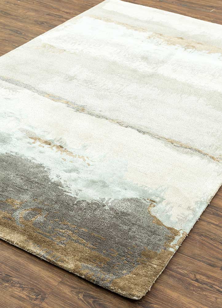 genesis ivory wool and viscose Hand Tufted Rug - FloorShot