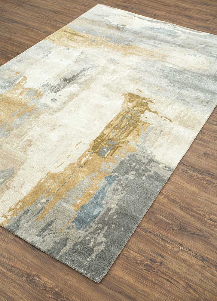 genesis ivory wool and viscose Hand Tufted Rug - FloorShot