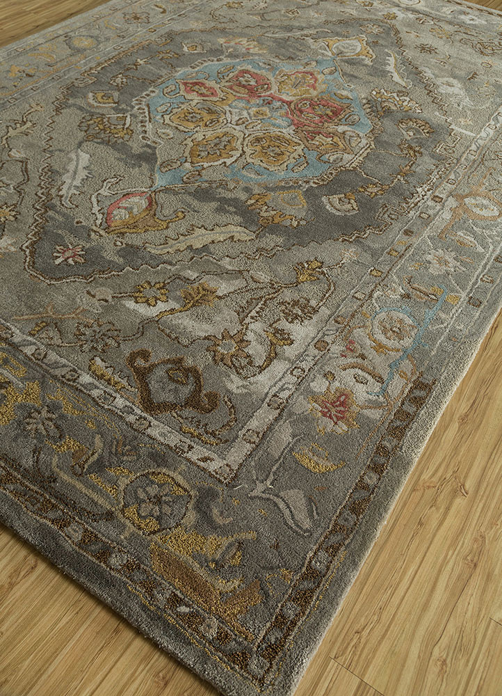 mythos grey and black wool and viscose Hand Tufted Rug - FloorShot mythos grey and black wool and viscose Hand Tufted Rug - FloorShot