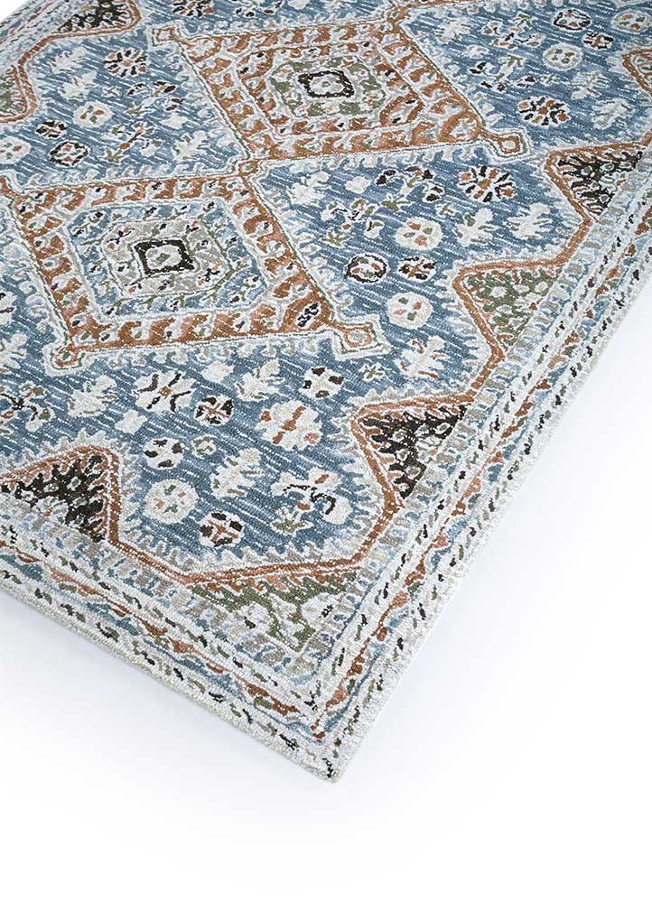 imara blue wool Hand Tufted Rug - FloorShot