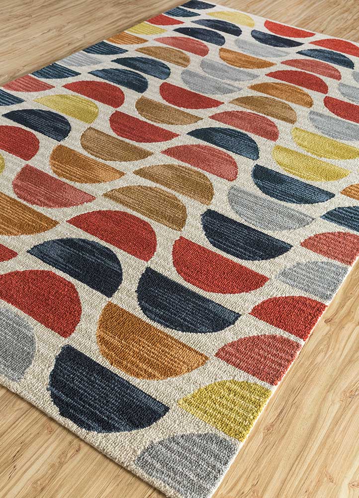 acar ivory wool Hand Tufted Rug - FloorShot acar ivory wool Hand Tufted Rug - FloorShot