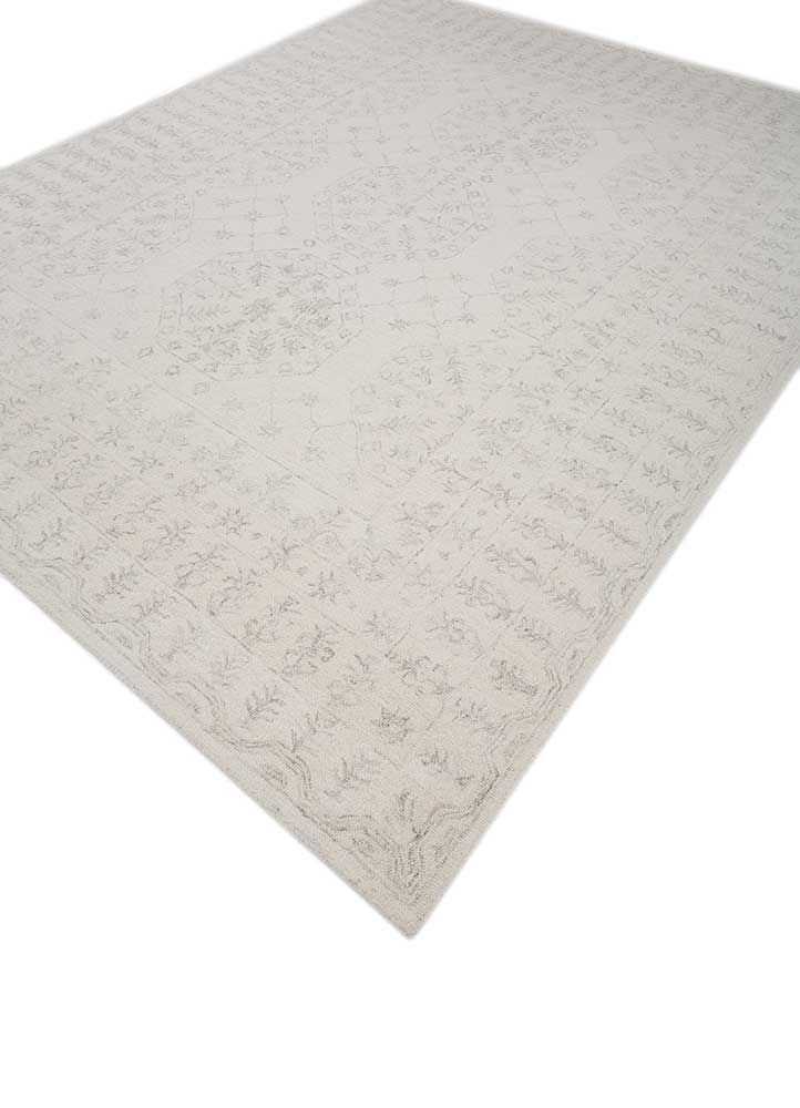 imara ivory wool Hand Tufted Rug - FloorShot