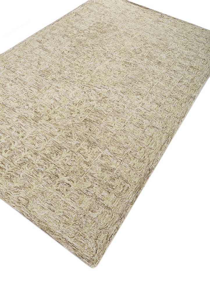 imara green wool Hand Tufted Rug - FloorShot