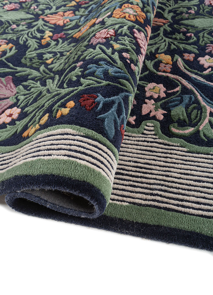 nebulora blue wool Hand Tufted Rug - FloorShot