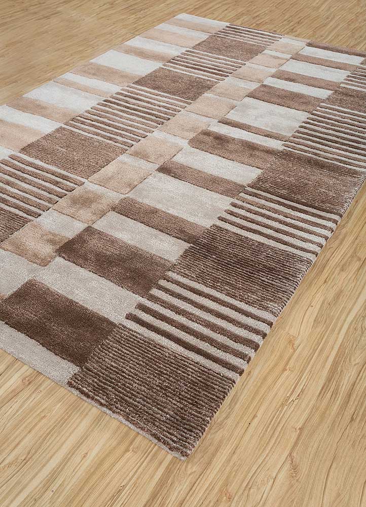 acar ivory wool and viscose Hand Tufted Rug - FloorShot