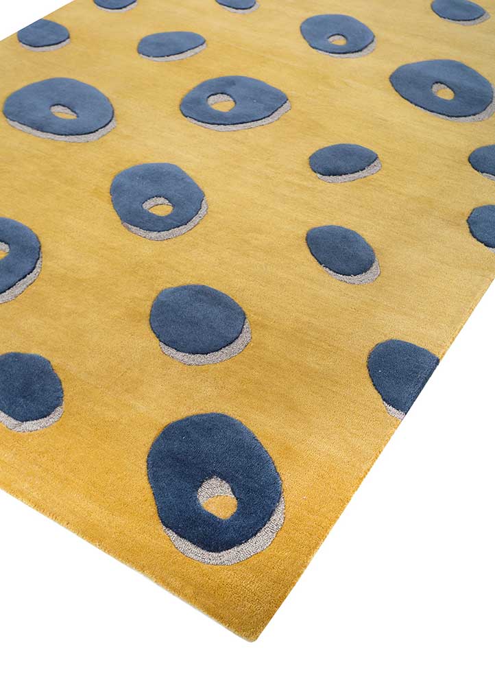 confetti gold wool and viscose Hand Tufted Rug - FloorShot