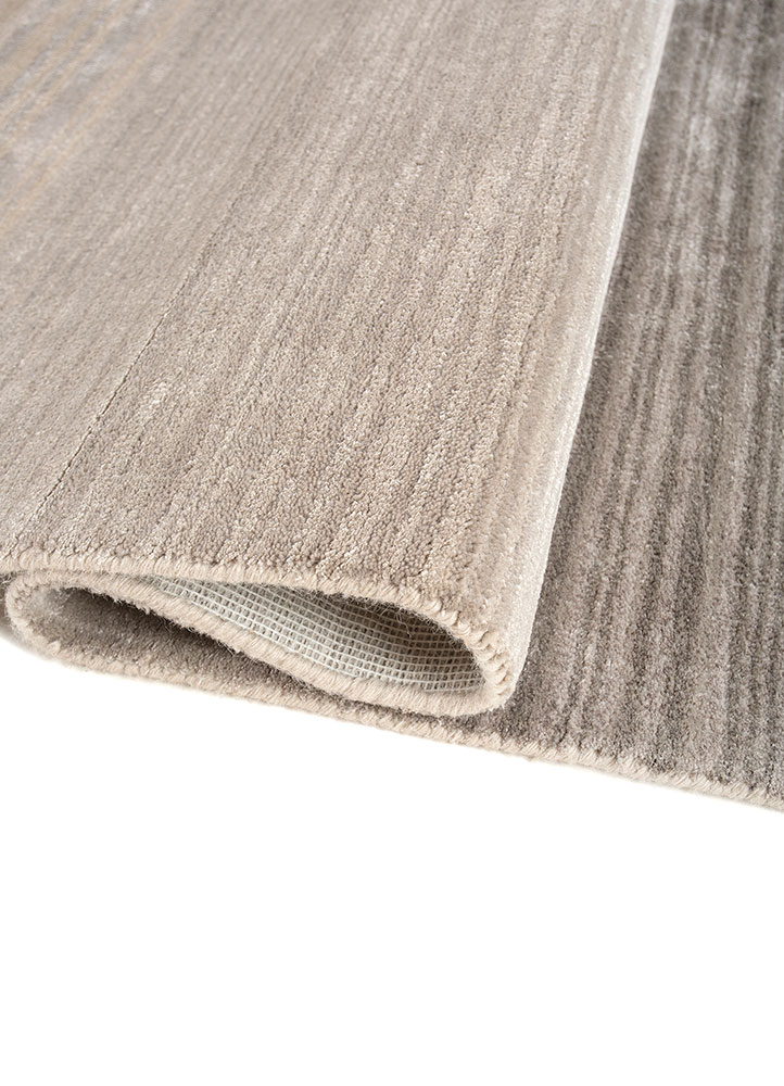 white noise ivory wool and viscose Hand Tufted Rug - FloorShot