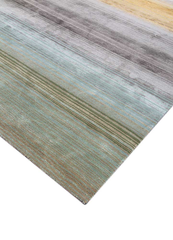 white noise grey and black wool and viscose Hand Tufted Rug - FloorShot