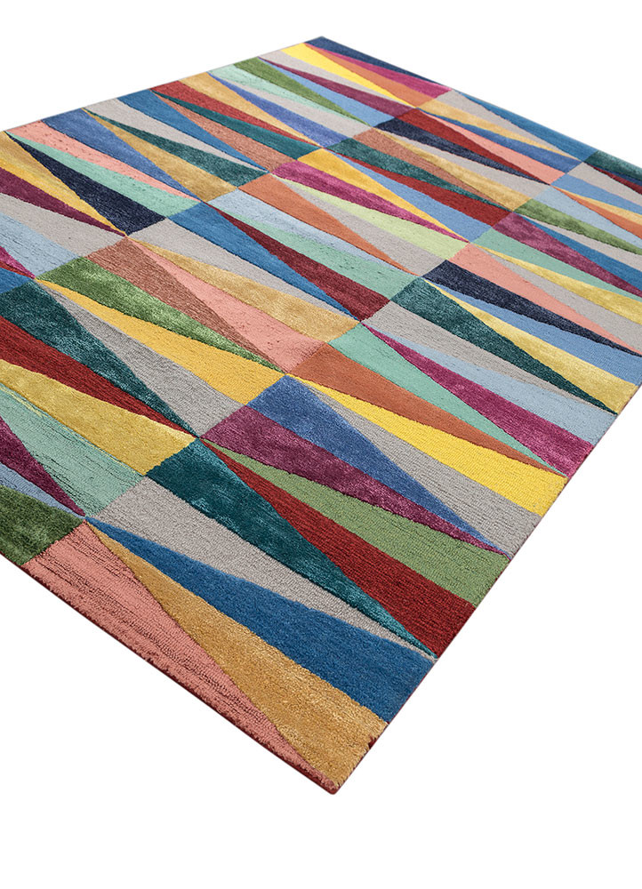 acar red and orange wool and viscose Hand Tufted Rug - FloorShot acar red and orange wool and viscose Hand Tufted Rug - FloorShot