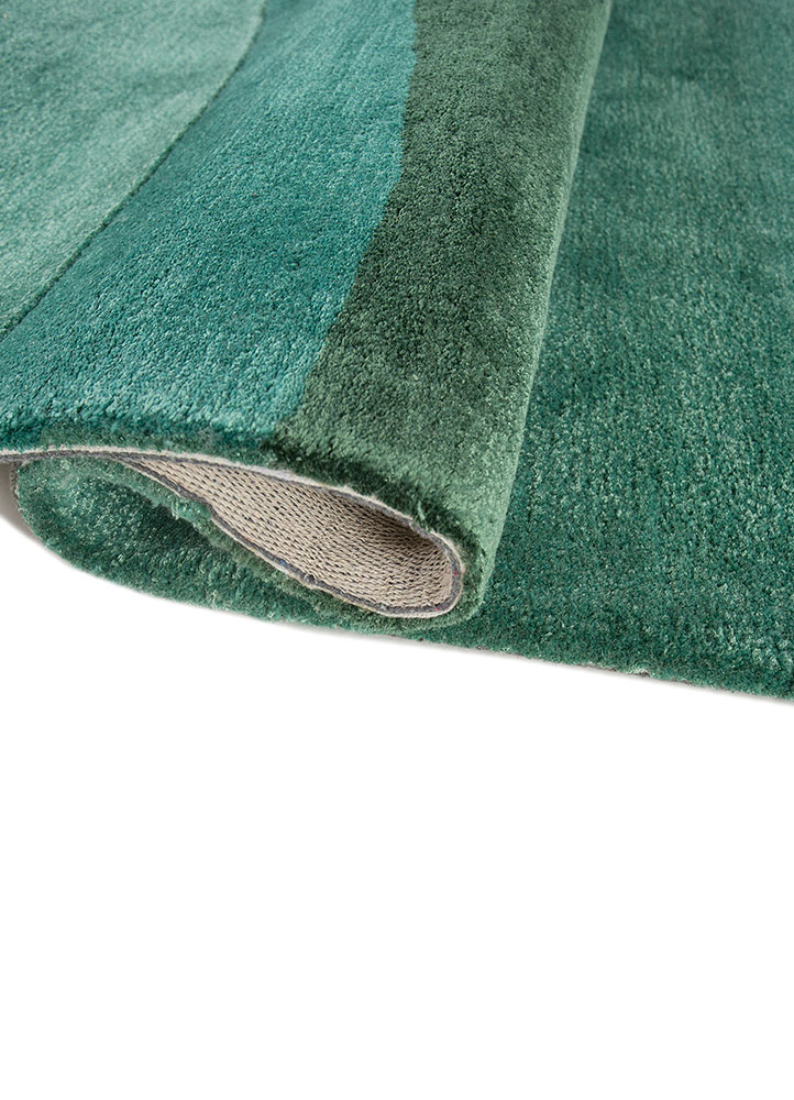 cera green wool and viscose Hand Tufted Rug - FloorShot