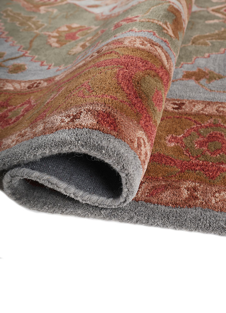 kasbah red and orange wool and viscose Hand Tufted Rug - FloorShot kasbah red and orange wool and viscose Hand Tufted Rug - FloorShot