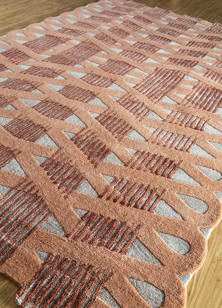 jaipur wunderkammer beige and brown wool and viscose Hand Tufted Rug - FloorShot