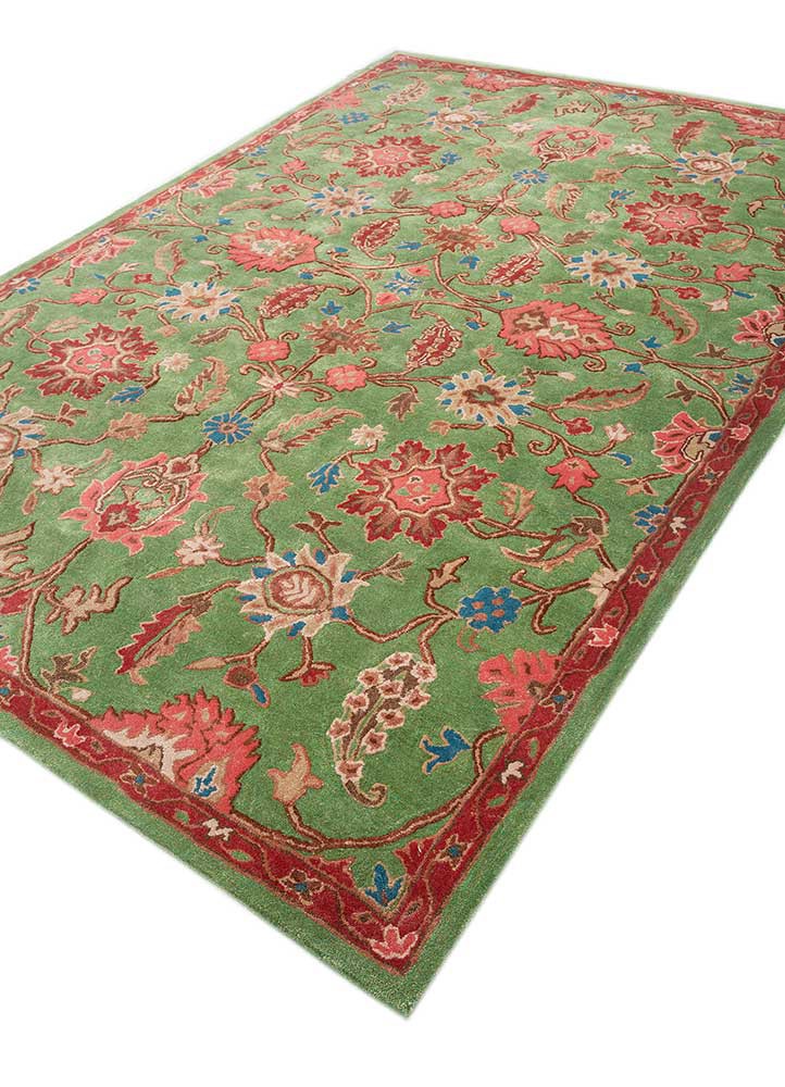 kasbah green wool and viscose Hand Tufted Rug - FloorShot kasbah green wool and viscose Hand Tufted Rug - FloorShot