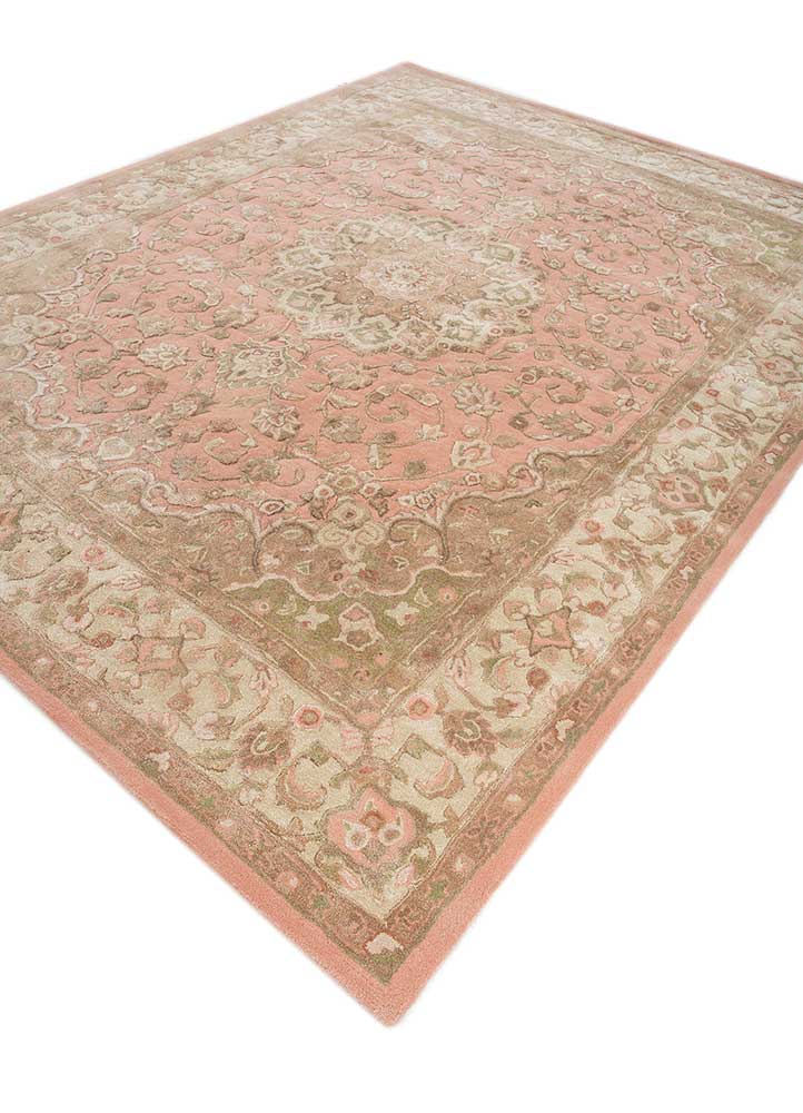 kasbah gold wool and viscose Hand Tufted Rug - FloorShot