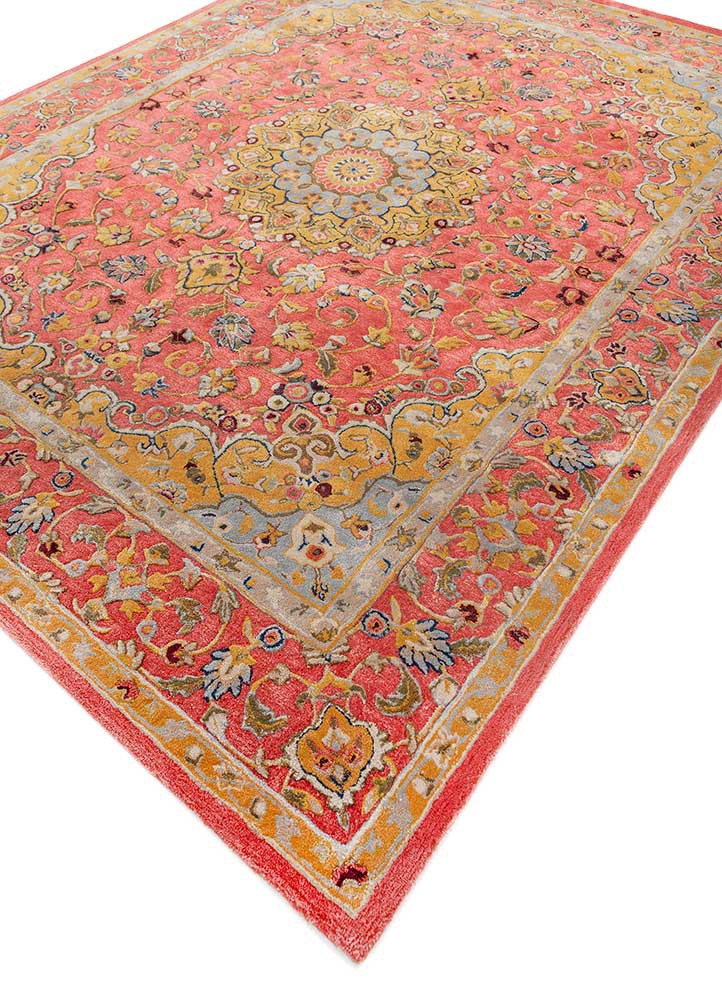 kasbah red and orange wool and viscose Hand Tufted Rug - FloorShot kasbah red and orange wool and viscose Hand Tufted Rug - FloorShot