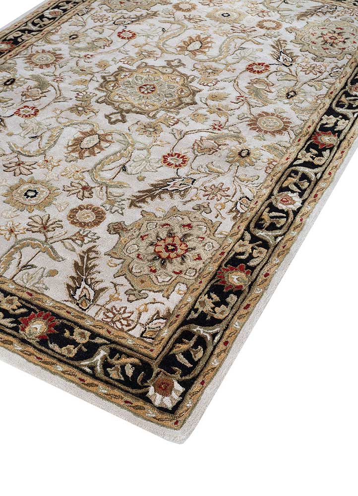 kasbah ivory wool and viscose Hand Tufted Rug - FloorShot