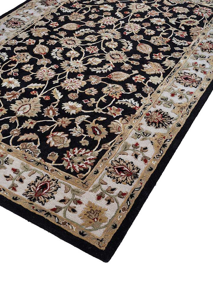 kasbah grey and black wool and viscose Hand Tufted Rug - FloorShot kasbah grey and black wool and viscose Hand Tufted Rug - FloorShot