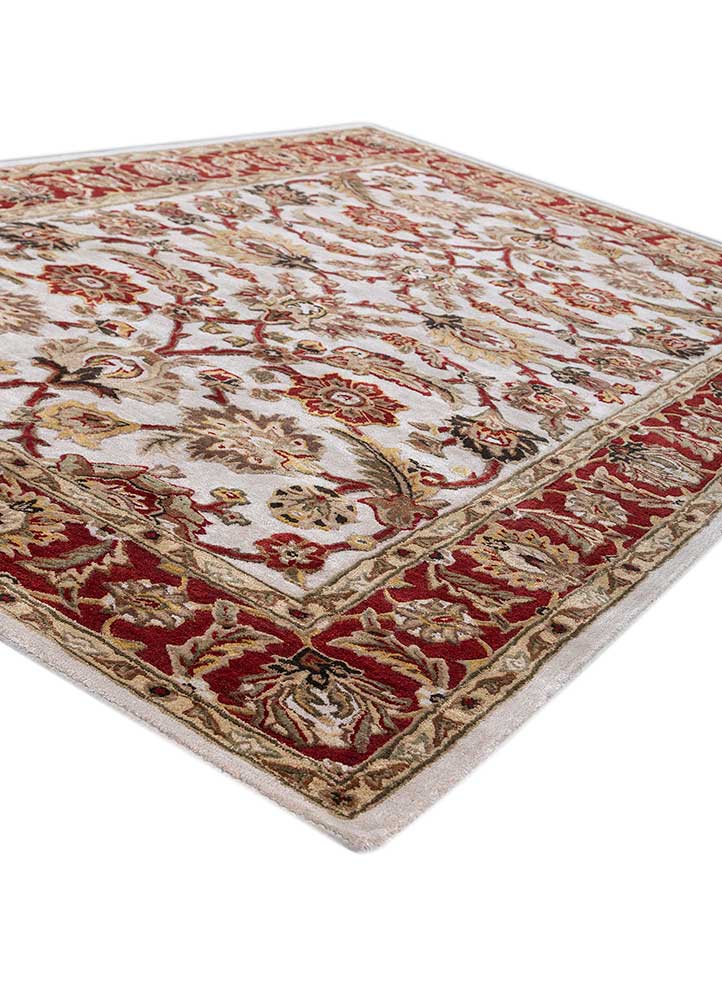 kasbah ivory wool and viscose Hand Tufted Rug - FloorShot