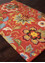 hacienda red and orange wool Hand Tufted Rug - FloorShot hacienda red and orange wool Hand Tufted Rug - FloorShot