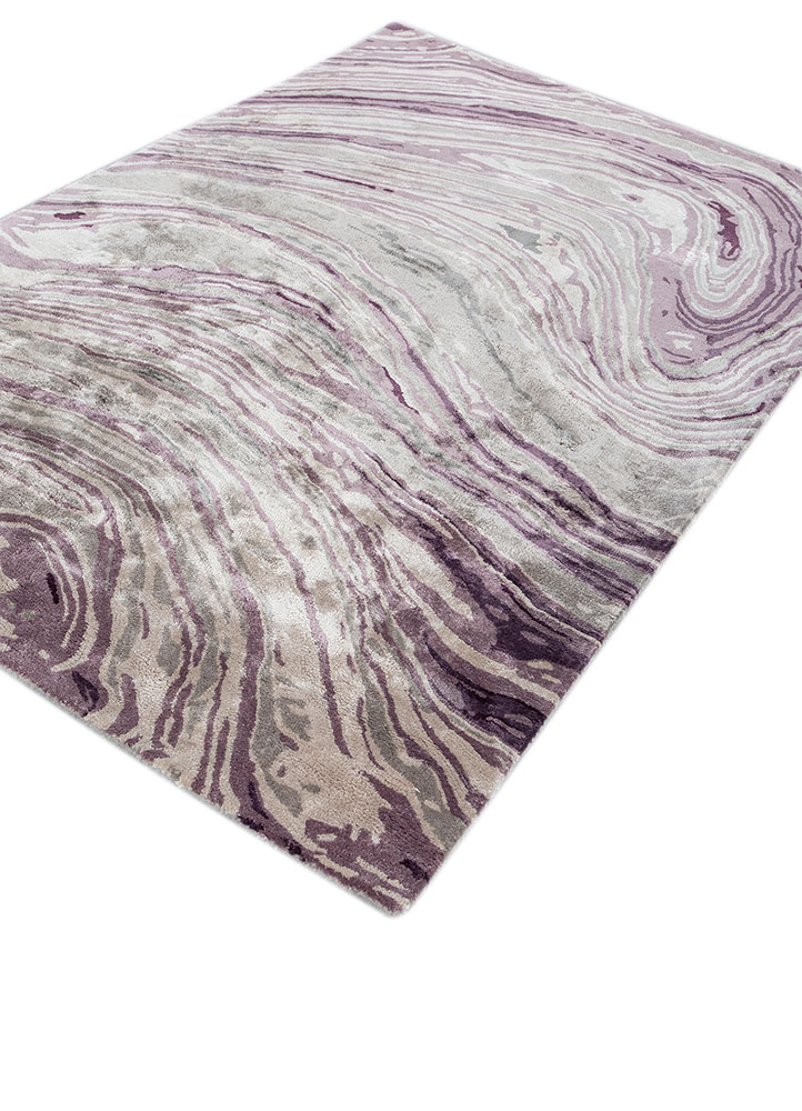 genesis grey and black viscose Hand Tufted Rug - FloorShot