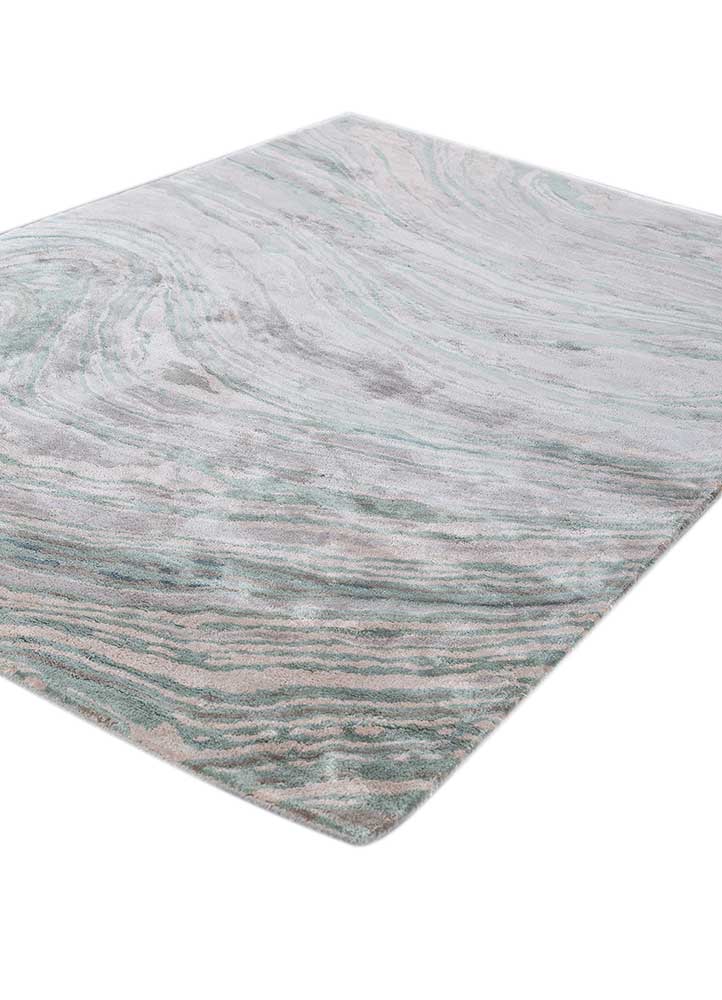 genesis grey and black viscose Hand Tufted Rug - FloorShot