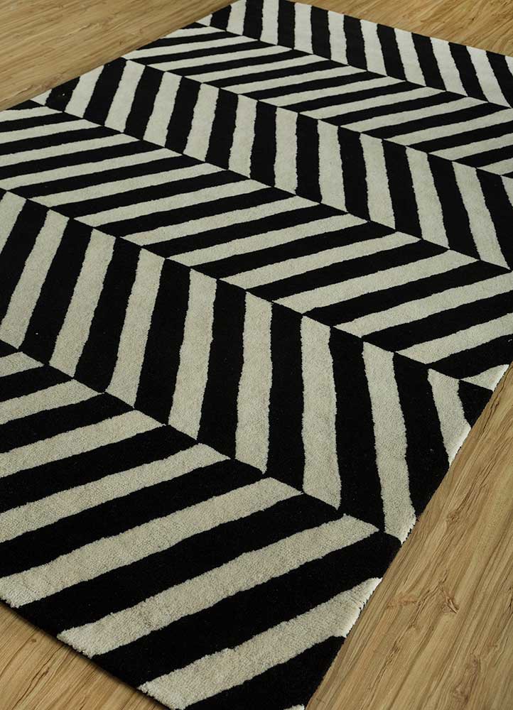 contour grey and black wool Hand Tufted Rug - FloorShot contour grey and black wool Hand Tufted Rug - FloorShot