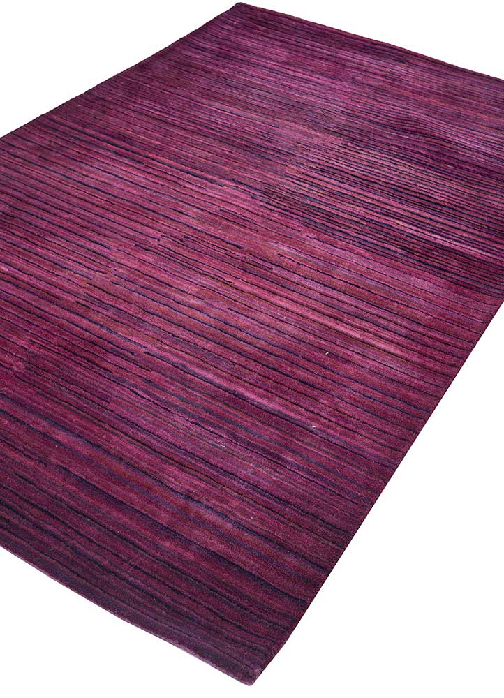 acar pink and purple wool and viscose Hand Tufted Rug - FloorShot