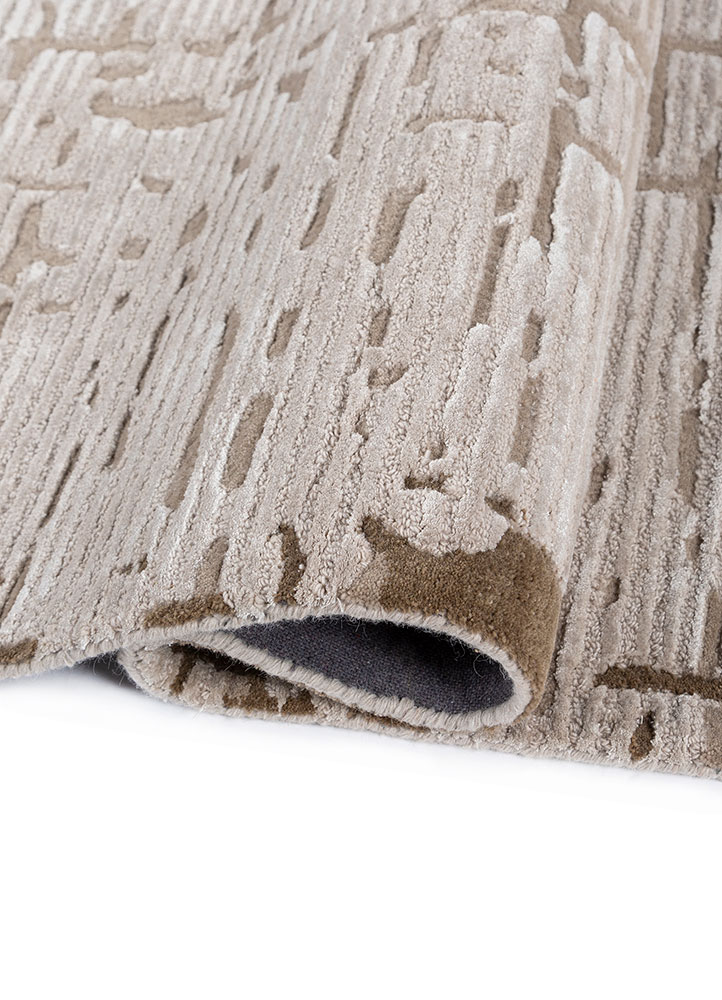 white noise ivory wool and viscose Hand Tufted Rug - FloorShot white noise ivory wool and viscose Hand Tufted Rug - FloorShot