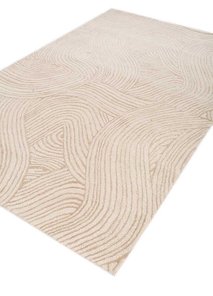 modo ivory wool and viscose Hand Tufted Rug - FloorShot