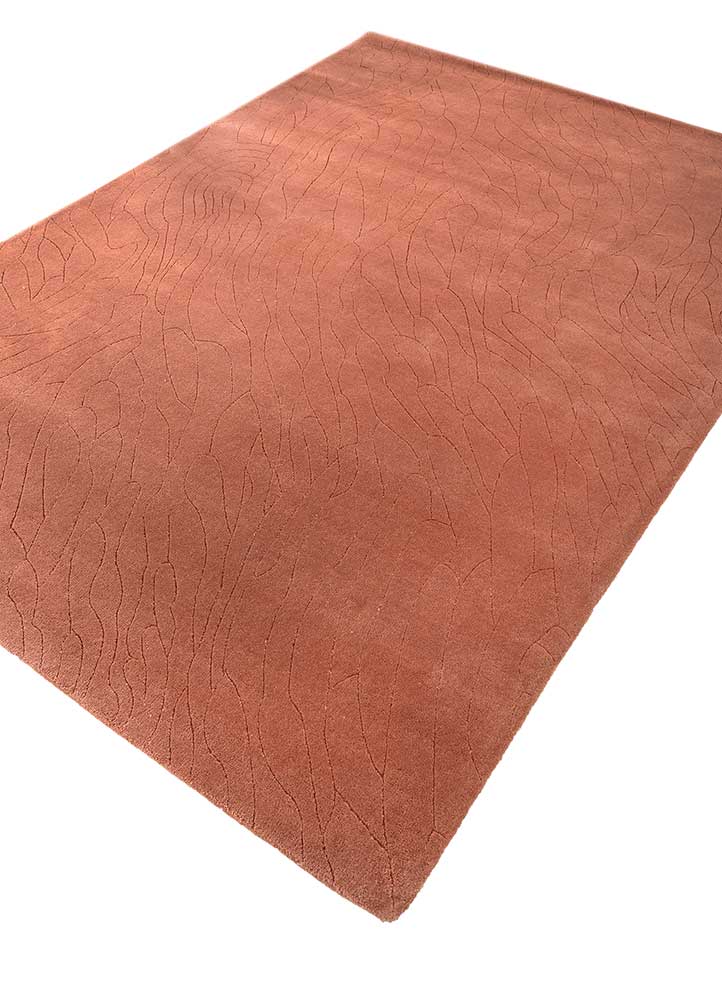 cera red and orange wool Hand Tufted Rug - FloorShot