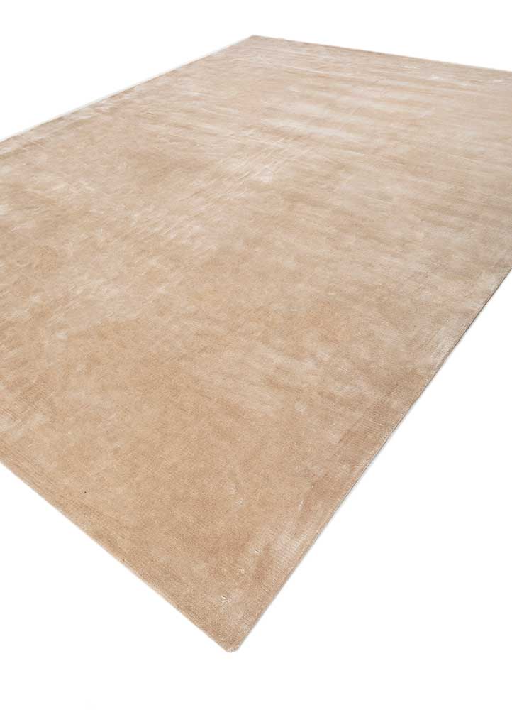 cera beige and brown viscose Hand Tufted Rug - FloorShot