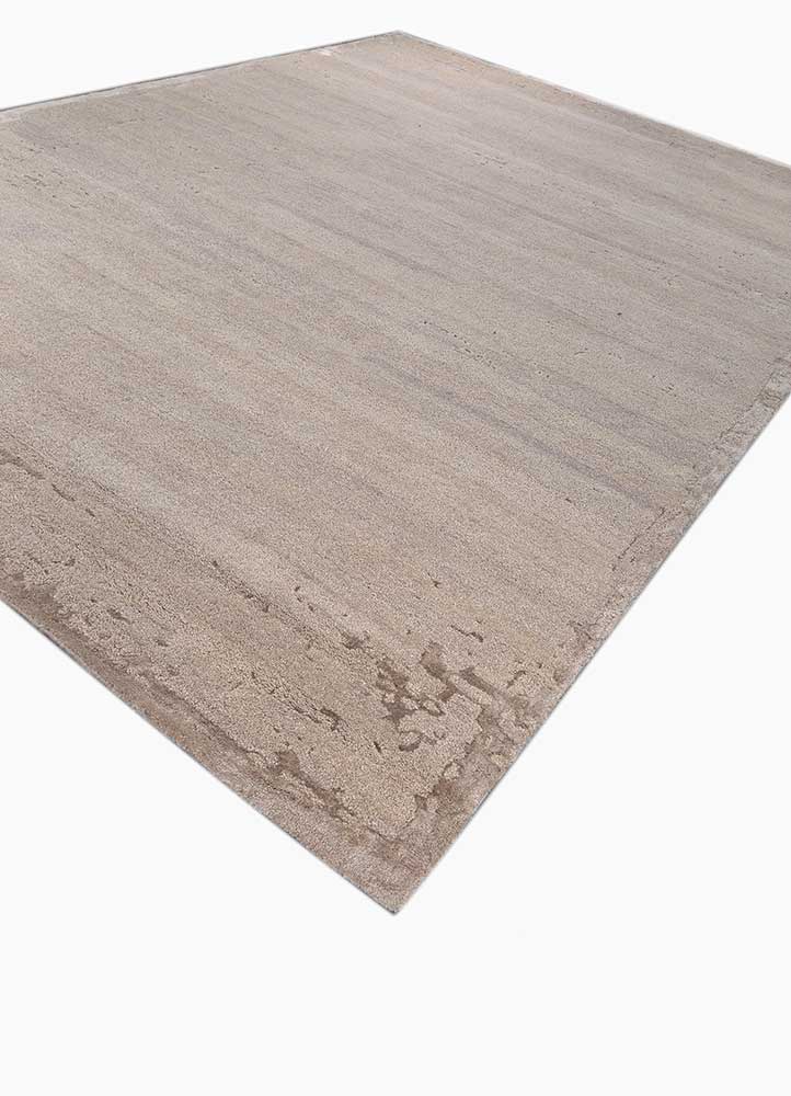white noise ivory wool and viscose Hand Tufted Rug - FloorShot