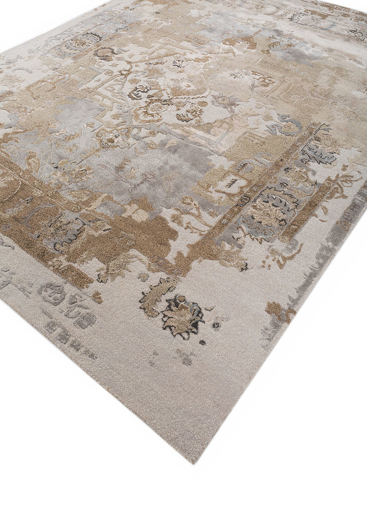 mythos ivory wool and viscose Hand Tufted Rug - FloorShot mythos ivory wool and viscose Hand Tufted Rug - FloorShot