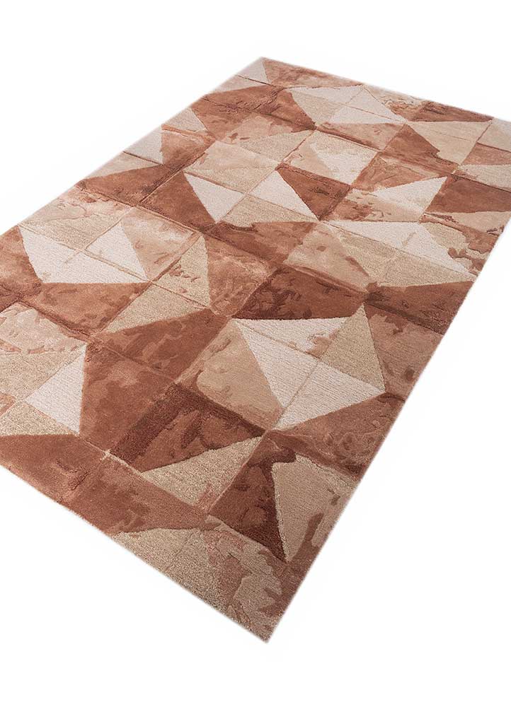 genesis red and orange wool and viscose Hand Tufted Rug - FloorShot