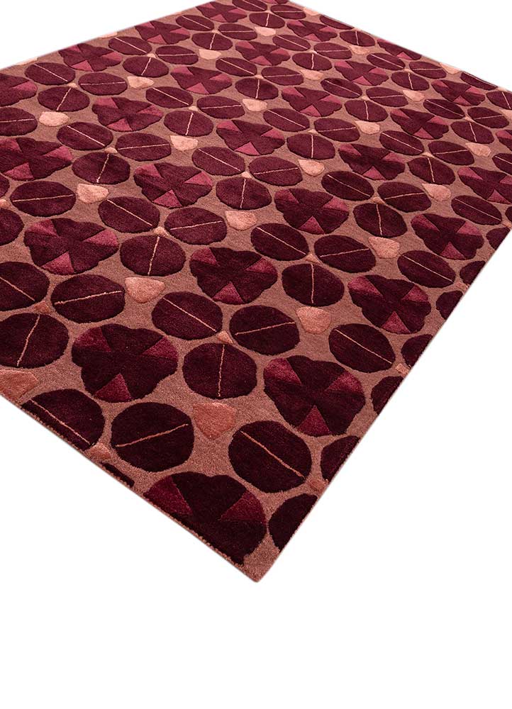 jaipur wunderkammer red and orange wool and viscose Hand Tufted Rug - FloorShot