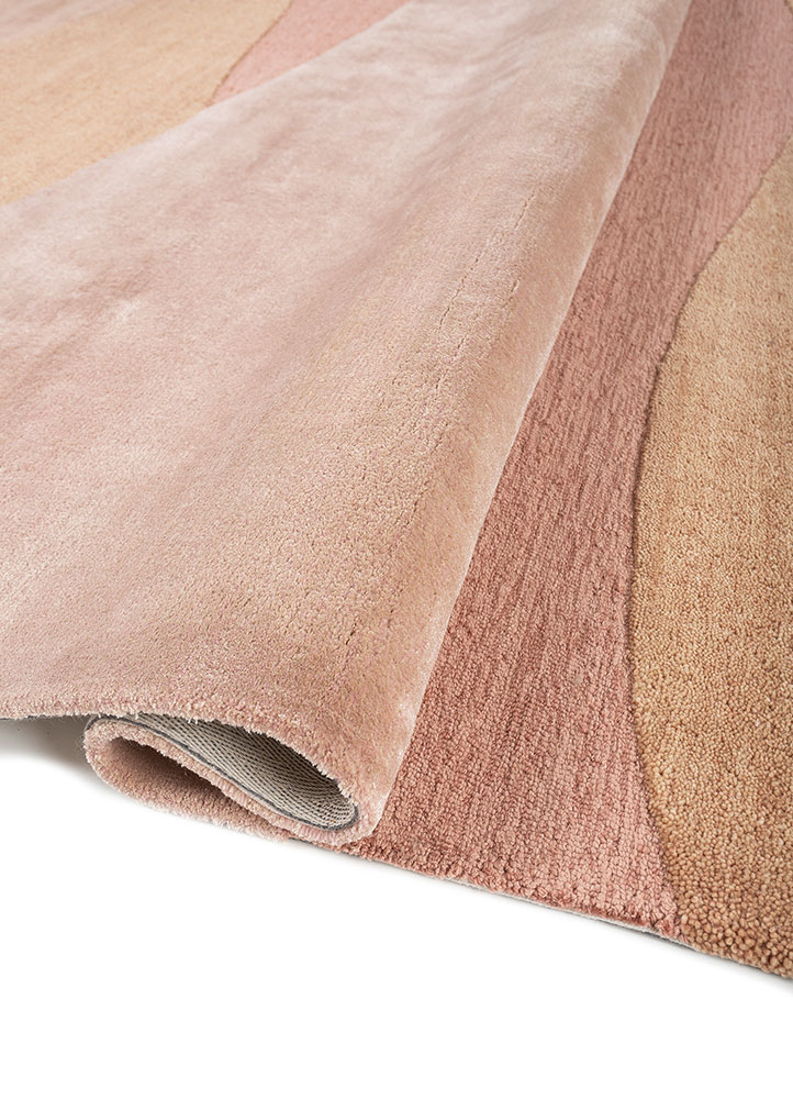 aprezo pink and purple wool and viscose Hand Tufted Rug - FloorShot
