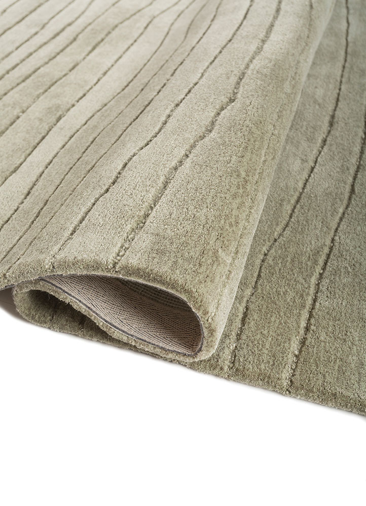 cera green wool and viscose Hand Tufted Rug - FloorShot