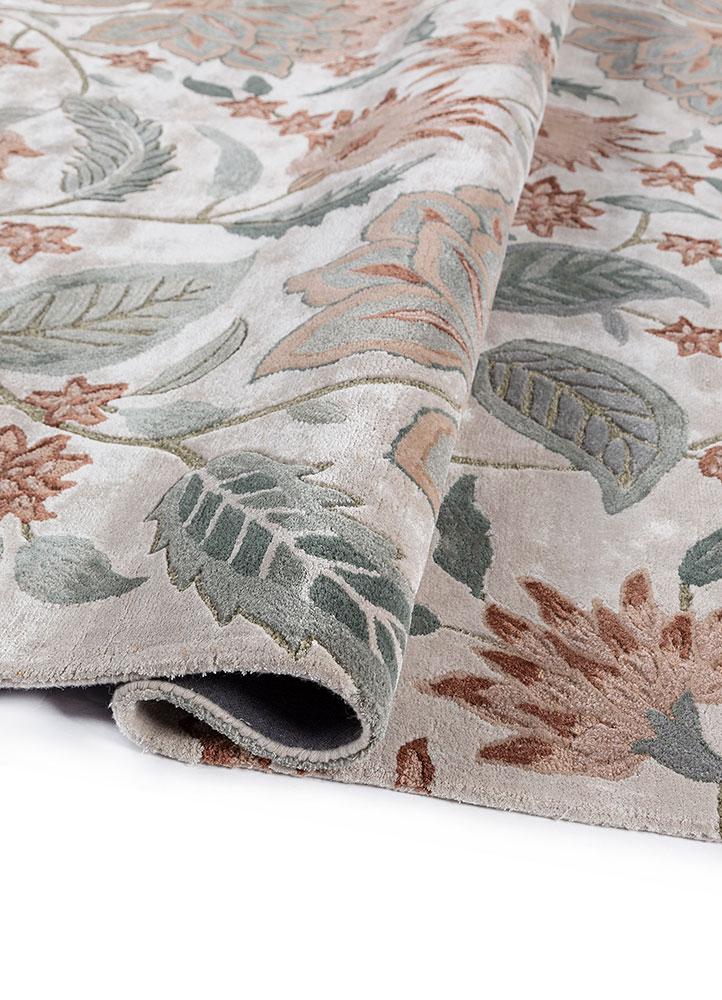 hacienda ivory wool and viscose Hand Tufted Rug - FloorShot