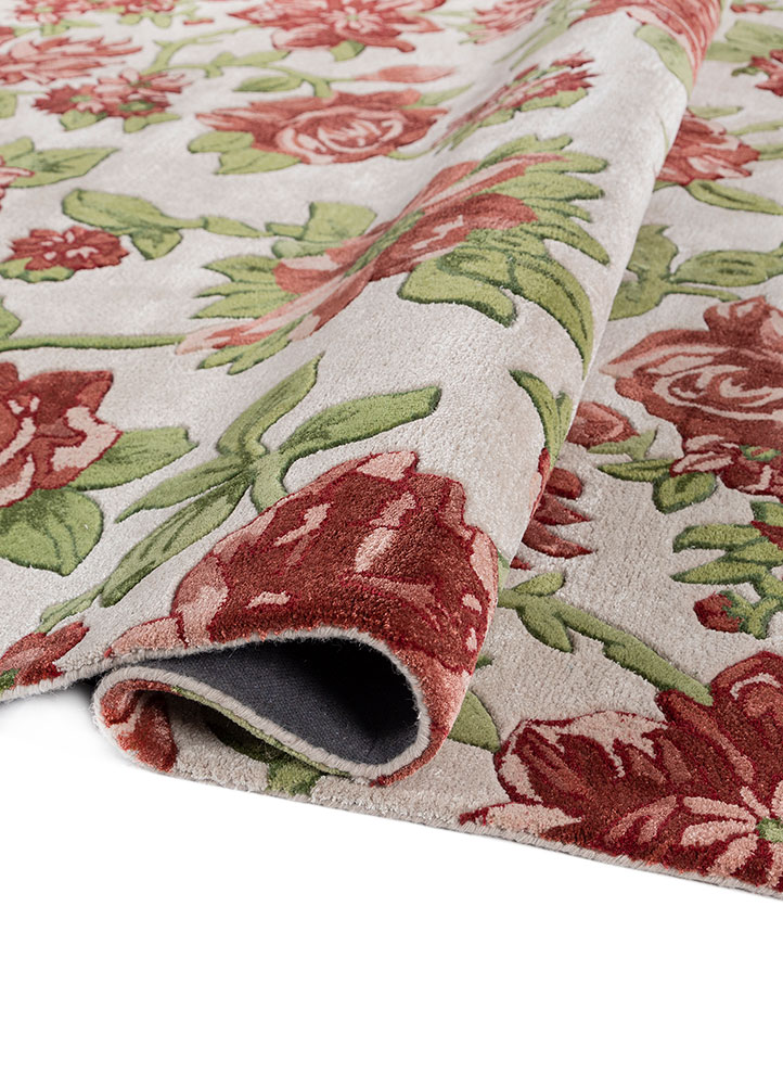 hacienda ivory wool and viscose Hand Tufted Rug - FloorShot